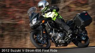 2012 Suzuki VStrom 650 First Ride  MotoUSA [upl. by Niknar316]