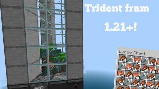 very easy Trident farm in minecraft 121 mcpepeBedrock [upl. by Sato761]