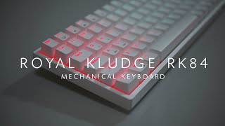 Royal Kludge RK84 Mechanical Keyboard Unboxing Typing Sounds Review RK Red Switches [upl. by Amethyst]