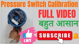 Pressure Switch Calibration  Adjustment Connection Pressure Switch Calibration Kaise Kre Details [upl. by Schoof]