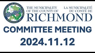 Committee of the Whole 20241112 Richmond County [upl. by Chilton]