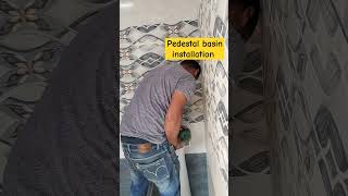 How to install pedestal basin housedeign homeappliance housedeignidea [upl. by Melody608]