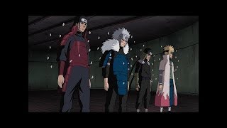 Orochimaru revive a The Four Hokages  Sasuke habla con The Edo Tensei Hokages [upl. by Rotciv]