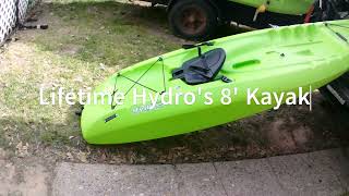 New Lifetime Hydros 8 foot Kayak for exercise and relaxation [upl. by Akla]