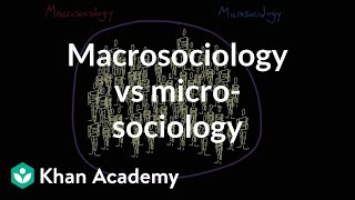 Macrosociology vs microsociology  Society and Culture  MCAT  Khan Academy [upl. by Bronny]