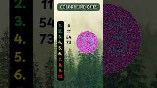 Color Vision Test I Colorblind Test colourvision colourblind colorblind colorvisión shortvideo [upl. by Chalmer754]