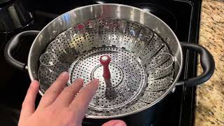 REAL Review Stainless Steel Vegetable Steamer yrs of use [upl. by Nekcarb]