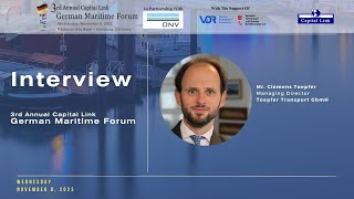 2023 3rd Annual Capital Link German Maritime Forum  Interview with Mr Clemens Toepfer [upl. by Nivle]