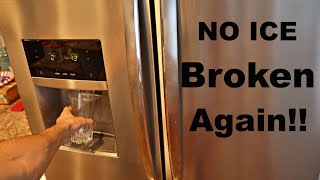 Frigidaire ice maker broken again fix it [upl. by Patrizia75]