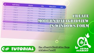 C Modern DataGridView Design in Windows Form [upl. by Atnahsa]