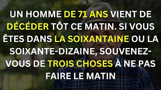 Un homme de 71 ans est décédé ce matin  Que pouvonsnous en apprendre [upl. by Erual99]