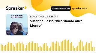 Susanna Basso quotRicordando Alice Munroquot [upl. by Enyahs]