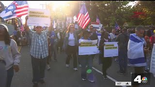 ProIsrael rally held near USC [upl. by Anerac475]