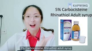 Common productive cough with 5 carbocisteine rhinathiol adult cough syrup 16b3056 [upl. by Lladnew]