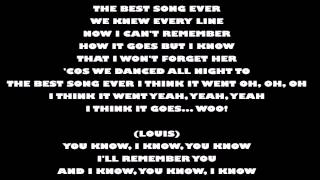 Lyrics  Best song ever by One Direction [upl. by Gilus]