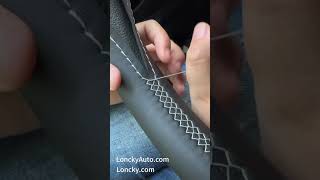 How to hand stitch a Loncky custom steering wheel cover [upl. by Iznyl590]