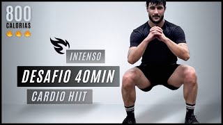 Treino Hiit de 40 MIN para gastar 800 calorias  sem repetições sem equipamentos em casa [upl. by Terces281]