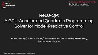 ReLUQP A GPUAccelerated Quadratic Programming Solver for ModelPredictive Control [upl. by Eymaj255]