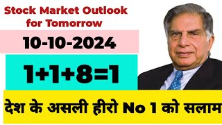 Stock Market Outlook for Tomorrow  11 October 24 by CA Ravinder Vats [upl. by Clerissa657]