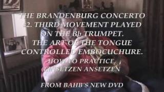 Brandenburg Concerto 2 Bahb Civiletti plays BRANDENBURG 2 on the Bb trumpet wmv [upl. by Penney]