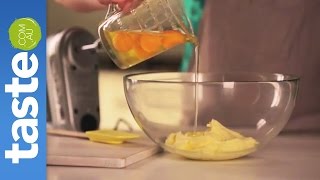 How to add eggs to creamed butter  tastecomau [upl. by Ynnattirb326]