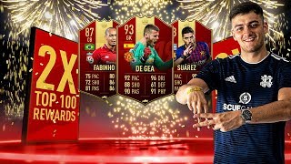 300 TOP 100 FUT CHAMPIONS REWARDS x2 25 INFORMS FIFA 19 ULTIMATE TEAM PACK OPENING [upl. by Nanete]