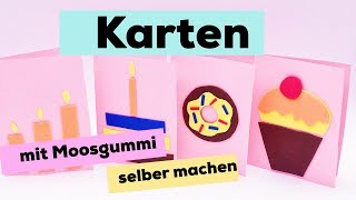 Geburtstagskarten basteln  süße DIY Geschenkideen 🍩 [upl. by Haikezeh]