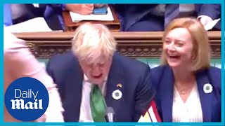 Boris Johnson jeered and booed as he enters Commons for PMQs [upl. by Sussi118]