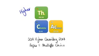 SQA Higher Chemistry 2018 Paper 1 Walk through [upl. by Oira202]