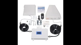 Mobile Signal Booster Kit 2G3G4G5G Tri Band with patch and LPDA antenna [upl. by Emse]