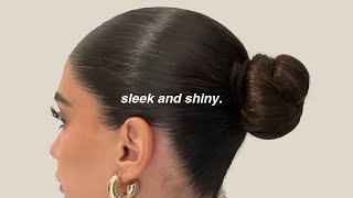 sleek bun tutorial model inspired [upl. by Fassold297]