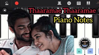 Thaarame Thaarame  Easy Piano Notes  Kadaram Kondan  Sid Sriram  Ghibran [upl. by Noryd]