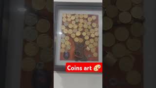 How to make coin artone minute drawing rangoli diy art viralvideo viralshorts coin [upl. by Meehan454]