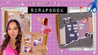 DIY How to Scrapbook  aesthetic ideas tips  inspiration [upl. by Noisla]