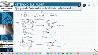 TEMA 37 HETEROCICLOS SÍNTESIS  3711 EJEMPLOS DE REGIOQUÍMICA Y ESTEREOQUÍMICA EN DIELSALDER [upl. by Mik135]