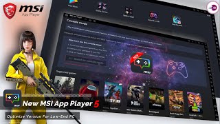 New MSI App Player 5  Optimize Version For Gaming For Free Fire LowEnd PC [upl. by Milburn]