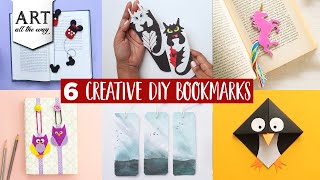 6 Creative DIY Bookmarks  Simple Bookmark Ideas  How to make a bookmark [upl. by Arikihs851]