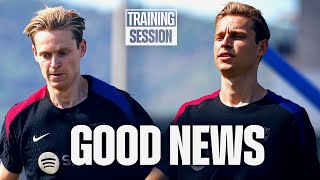 DE JONG TRAINS WITH THE SQUAD  FC Barcelona training 🔵🔴 [upl. by Direj]