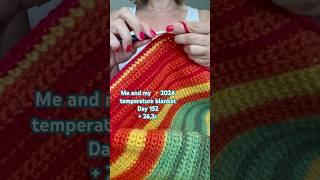 Day 152 of my 2024 temperatureblanket handmade crochet crochetblanket hekle häkeln norway [upl. by Smaj]