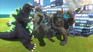 Evolution of Godzilla save Space Godzilla from Angry King Kong  Animal Revolt Battle Simulator [upl. by Sabine]