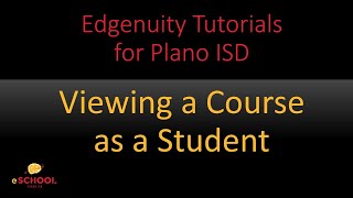 Viewing a Course as a Student in Edgenuity [upl. by Helena]