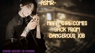 ASMR ROLEPLAY ♡mafia girl gets back from job♡ binauralF4A [upl. by Aimik137]