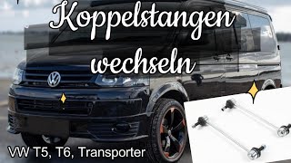 Koppelstangen wechseln VW T5 T6 Transporter Changing coupling rods VW T5 T6 Transporter [upl. by Gnolb]