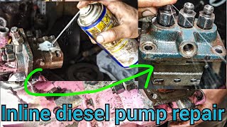 how to kubota 3cylinder fuel pump plunger install [upl. by Jamaal564]