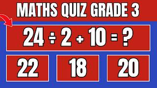 Ultimate Grade 3 Maths Challenge Hard Addition Subtraction Multiplication Division Quiz [upl. by Veronica]