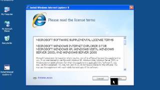 Installing Internet Explorer 8 on Windows XP [upl. by Acinaj]