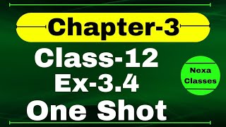 One Shot Ex 34 Class12  Matrices  Class 12 One Shot Ex 34 Math  Ex 34 Class 12 Math in OneShot [upl. by Callean]