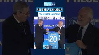 Maglia SSC Napoli 👕 De Laurentiis mostra la NOVITÀ 🤩 [upl. by Arracat]