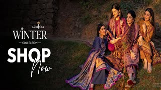 Asim Jofa New Winter Embroidered amp Printed collection  fashionista 2024 [upl. by Suinotna]