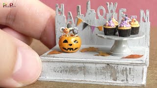 DIY Miniature Halloween Cake Pops amp Cupcakes  Petit Palm [upl. by Aligna583]